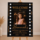 Printed Birthday Welcome Sign 40th Birthday Decor Vintage Birthday Foamboard Ladies Men Women Funny Birthday Personalized Poster