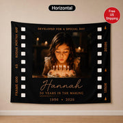 Custom Photo Party Backdrop 40th Birthday Decor 30th Vintage Birthday Banner Ladies Men Women Funny Birthday Decorations