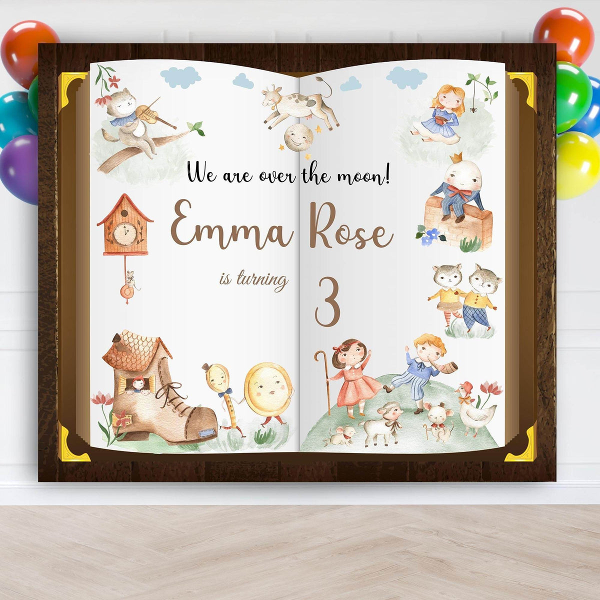 Nursery Rhyme Birthday Backdrop - iJay Backdrops