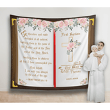 Baptism Bible Christening Backdrop, 1st Holy Communion - iJay Backdrops
