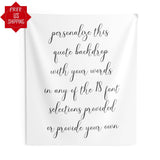 Custom Backdrop, Wedding Quote Backdrop - iJay Backdrops