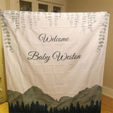 Mountain Wedding Backdrop, Adventure Wedding Banner - iJay Backdrops