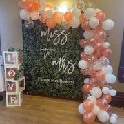 Miss to Mrs Backdrop, Artificial Grass Wall Backdrop - iJay Backdrops