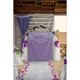 Purple and Silver Wedding Backdrop - iJay Backdrops