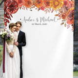 Burnt orange wedding Backdrop