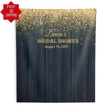 Navy and Gold Bridal Shower Backdrop - iJay Backdrops
