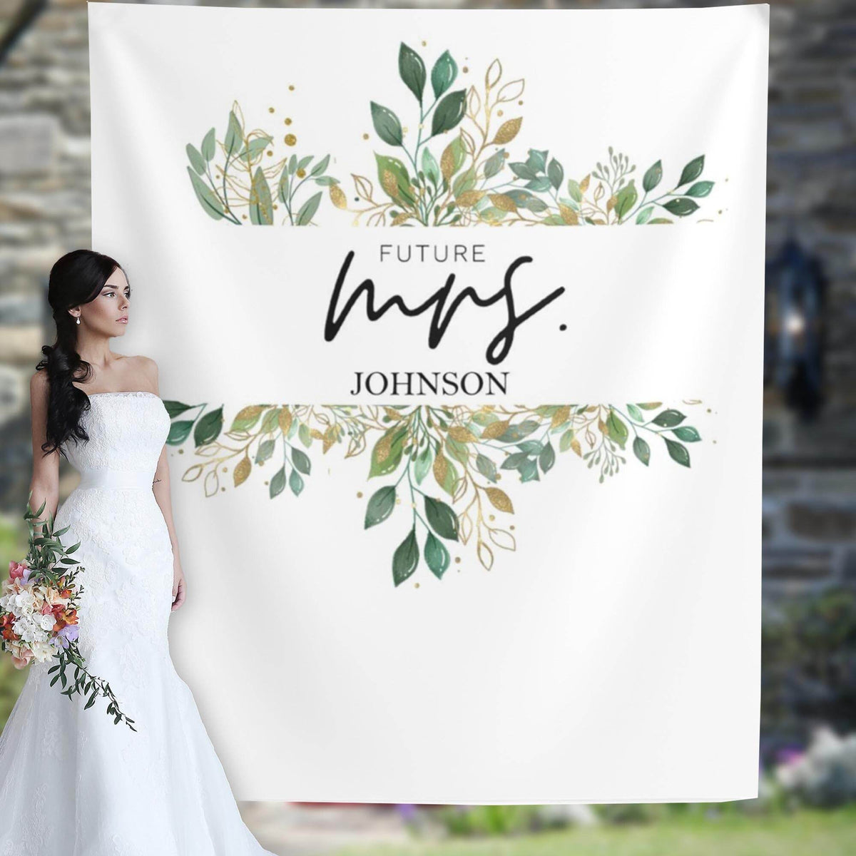Future Mrs. Greenery Backdrop - iJay Backdrops