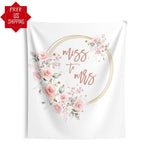 Miss to Mrs Floral Bridal Shower Backdrop - iJay Backdrops
