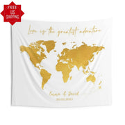 Adventure Wedding Backdrop, World Map Travel Backdrop - iJay Backdrops
