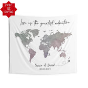 Adventure Wedding Backdrop, World Map Travel Backdrop - iJay Backdrops