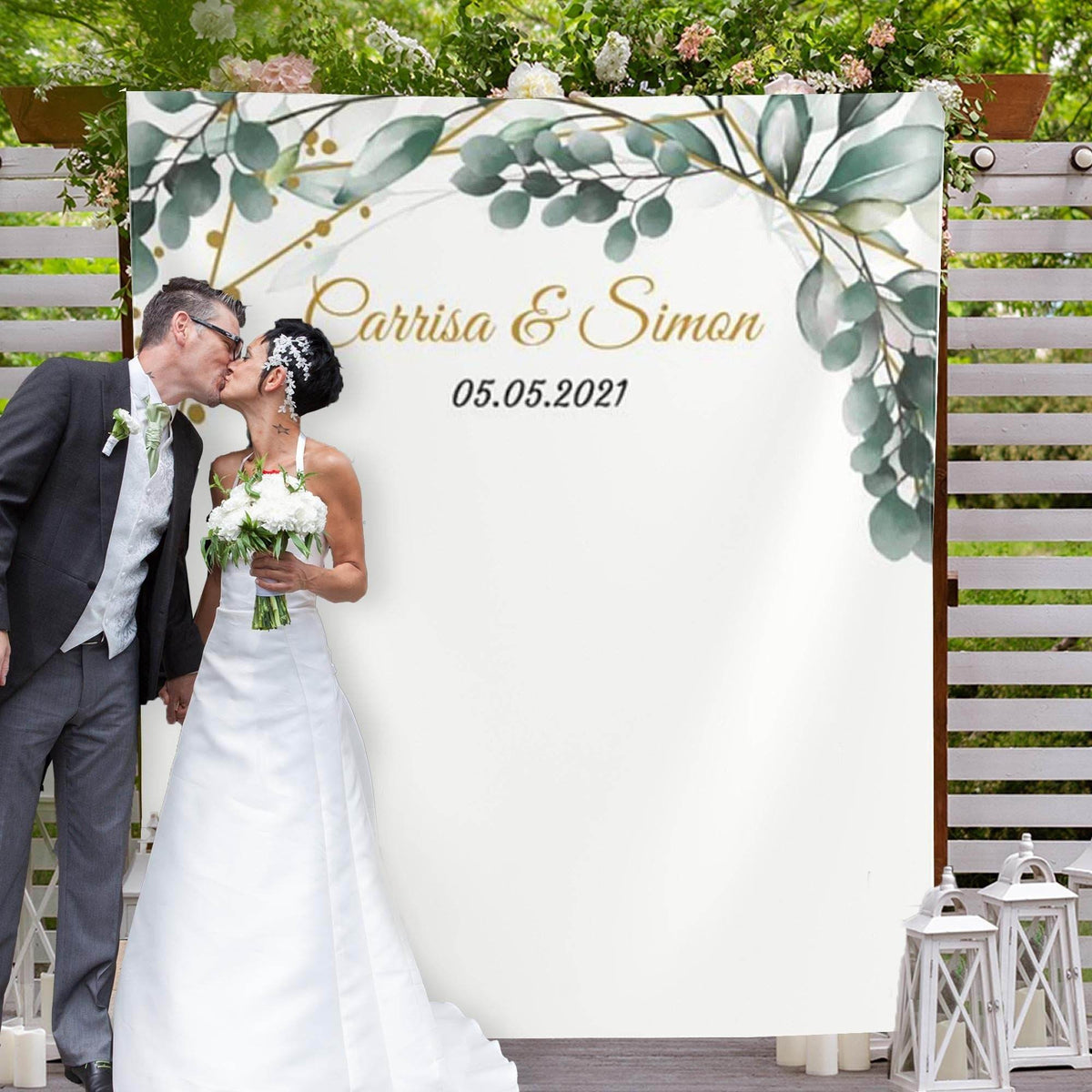 Greenery Wedding Photo Backdrop - iJay Backdrops