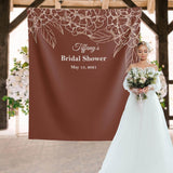 Burnt Orange Terracotta Bridal Shower Backdrop