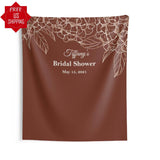 Burnt Orange Terracotta Bridal Shower Backdrop - iJay Backdrops