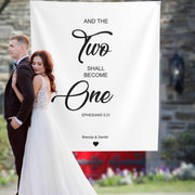 'And the two shall become one' Wedding Backdrop - iJay Backdrops