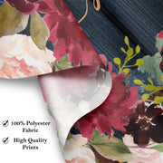 Navy Blue Burgundy Fall Backdrop - iJay Backdrops