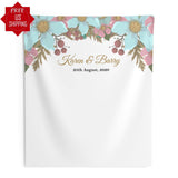 Mint Floral, Wedding backdrop - iJay Backdrops