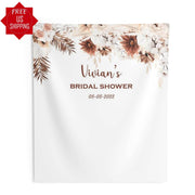 Terracotta Floral Bridal Shower Backdrop - iJay Backdrops