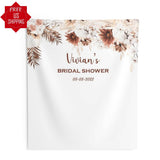 Terracotta Floral Bridal Shower Backdrop - iJay Backdrops