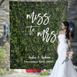 Miss to Mrs Bridal Shower Grass Backdrop - iJay Backdrops