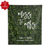 Miss to Mrs Bridal Shower Grass Backdrop - iJay Backdrops