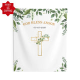 Greenery Baptism Backdrop - iJay Backdrops