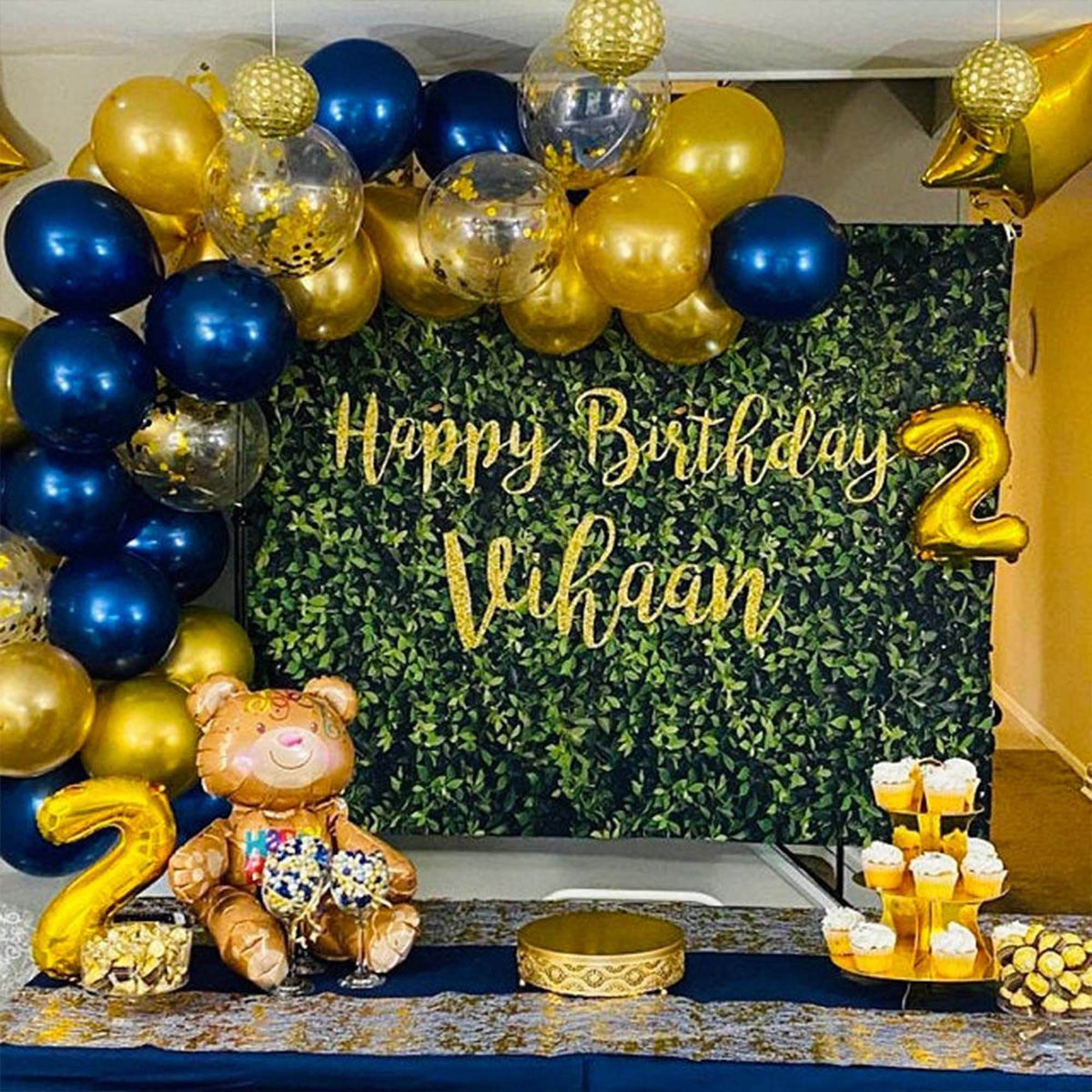 Custom Grass Birthday Backdrop, Artificial Fabric Grass Backdrop - iJay Backdrops
