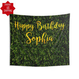 Custom Grass Birthday Backdrop, Artificial Fabric Grass Backdrop - iJay Backdrops