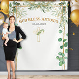Greenery First Holy Communion Backdrop - iJay Backdrops