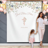 Wildflower Baptism Baptism Backdrop, Christening, First Holy Communion - iJay Backdrops