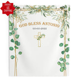 Greenery First Holy Communion Backdrop - iJay Backdrops