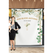 Greenery First Holy Communion Backdrop - iJay Backdrops