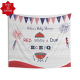 4th Of July Baby-Q Baby Shower Backdrop - iJay Backdrops