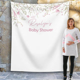 Pink Wildflower Baby Shower Backdrop - iJay Backdrops