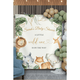 Little Wild One Safari Baby Shower Backdrop - iJay Backdrops
