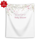 Pink Wildflower Baby Shower Backdrop - iJay Backdrops