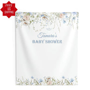 Pink Wildflower Baby Shower Backdrop - iJay Backdrops