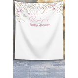 Pink Wildflower Baby Shower Backdrop - iJay Backdrops