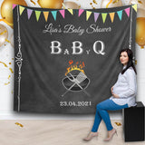 Baby-Q BBQ Baby Shower Backdrop - iJay Backdrops