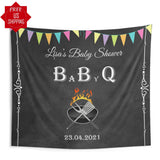 Baby-Q BBQ Baby Shower Backdrop - iJay Backdrops