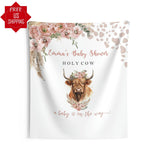 Highland Cow Baby Shower Backdrop - iJay Backdrops