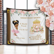 Princess Carriage Baby Shower Backdrop, Little Princess on the way Banner, Tiara Crown Baby Shower Photo Booth Backdrop, Once Upon a TIme - iJay Backdrops