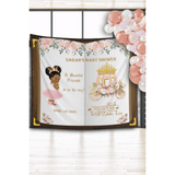 Princess Carriage Baby Shower Backdrop, Little Princess on the way Banner, Tiara Crown Baby Shower Photo Booth Backdrop, Once Upon a TIme - iJay Backdrops