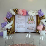 Princess Baby Shower Decoration, Little Princess Backdrop, Baby shower Princess Banner, Princess Birthday Tapestry, Blush Pink Floral Decor - iJay Backdrops