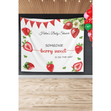 Strawberry Berry Sweet Baby Shower Backdrop - iJay Backdrops
