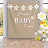 Retro Daisy Baby Shower Backdrop - iJay Backdrops