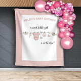 Pink Baby Cloths Girl Shower Backdrop - iJay Backdrops