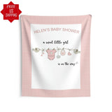 Pink Baby Cloths Girl Shower Backdrop - iJay Backdrops