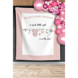 Pink Baby Cloths Girl Shower Backdrop - iJay Backdrops
