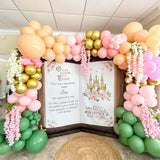 Princess Party Decoration Girl Birthday Backdrop Princess Baby Shower Banner Bridal shower Backdrop Fairytale Wedding Photo Booth Castle - iJay Backdrops
