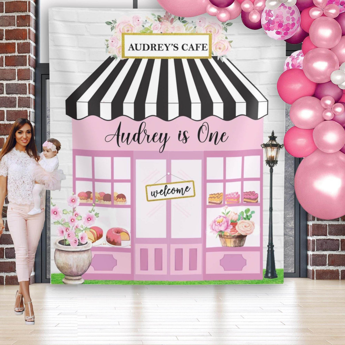 Patisserie Cafe Birthday Backdrop - iJay Backdrops